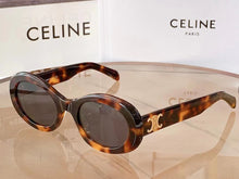 Lade das Bild in den Galerie-Viewer, Sunglasses sun Shades High Quality Celinn Selin Internet Celebrity Arc De Triomphe Golden Logo Oval Cl40194u in Stock unisex
