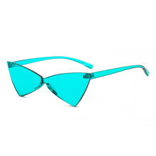 Load image into Gallery viewer, Sunglasses sun Shades Triangle Cat Eye One Bow Shaped Candy Color Ball Retro Women's unisex