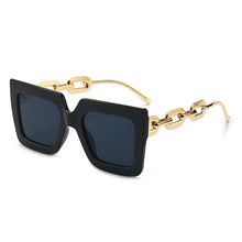 Lade das Bild in den Galerie-Viewer, Sunglasses sun Shades Large Rim High Grade Box Chain unisex