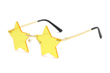 Load image into Gallery viewer, Sunglasses sun Shades Personalized Colorful Marine Lens Simple Frameless Pentagram Shaped unisex