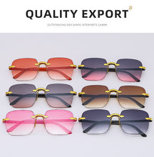Lade das Bild in den Galerie-Viewer, Sunglasses sun Shades Frameless Trimming Trendy Women's Fashionable UV Protection unisex