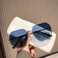 Lade das Bild in den Galerie-Viewer, Sunglasses sun Shades Fashion Polygon Metal Men and Women plus Sized Blue Street Shooting Travel unisex
