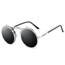 Load image into Gallery viewer, Sunglasses sun Shades Retro Metal Steampunk Flip Personality round Double Layer Lens unisex