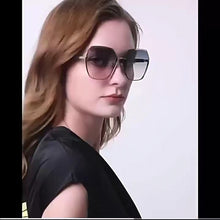 Lade das Bild in den Galerie-Viewer, Sunglasses sun Shades Women's Large Frame Gradient Frameless Fashion Plain Big Face Look Trendy unisex