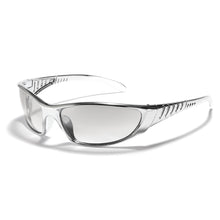 Lade das Bild in den Galerie-Viewer, Sunglasses sun Shades Silver Multicolor Cutout Future Technology Hot Girl Female Fashion unisex