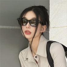 Load image into Gallery viewer, Sunglasses sun Shades Square Retro Brown Advanced Sense Model UV Protection unisex
