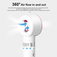 Load image into Gallery viewer, Portable Bladeless Fan Mini Handheld Fan USB Rechargeable Ultra Quiet Fans Air Cooler Fans For Deskt