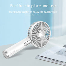 Load image into Gallery viewer, Portable Handheld Fan USB Rechargeable Battery Adjustable Three-block Wind Speed Cooling Cooling Des