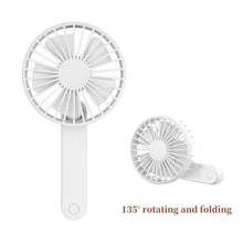 Load image into Gallery viewer, Portable Handheld Fan USB Rechargeable Battery Adjustable Three-block Wind Speed Cooling Cooling Des