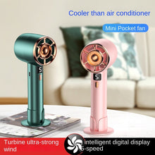 Load image into Gallery viewer, Portable Handheld Mini Fan USB Rechargeable Super Silent Large Wind Fan Portable Outdoor Pocket Fan