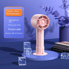 Load image into Gallery viewer, Portable Handheld Mini Fan USB Rechargeable Super Silent Large Wind Fan Portable Outdoor Pocket Fan