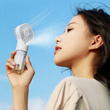 Load image into Gallery viewer, Portable Rechargeable Mini Humidification Fan 800mAh Silent Wireless Handheld Fan Small Cooling usb