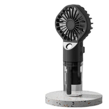 Load image into Gallery viewer, Portable Silent Humidification Office Table Small Fan Mute Spray Fan USB Rechargeable Handheld Fan M