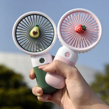 Lade das Bild in den Galerie-Viewer, Portable hand-held small fan cute hit color belt mobile phone bracket student gift desktop usb charg
