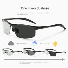 Lade das Bild in den Galerie-Viewer, Sunglasses sun Shades Color Changing Polarized Sports for Riding Male Fashion Trend UV Protection unisex