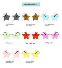 Load image into Gallery viewer, Sunglasses sun Shades Personalized Colorful Marine Lens Simple Frameless Pentagram Shaped unisex