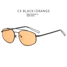 Load image into Gallery viewer, Sunglasses sun Shades Metal Small Frame Female High Sense Men's Double Beam Oval Aviator unisex