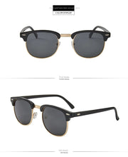 Load image into Gallery viewer, Sunglasses sun Shades Polarized Half Frame Rice Nail Reflective Lenses Retro Photochromic Glass unisex
