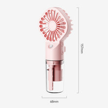 Load image into Gallery viewer, Portable Rechargeable Mini Humidification Fan 800mAh Silent Wireless Handheld Fan Small Cooling usb
