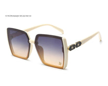 Lade das Bild in den Galerie-Viewer, Sunglasses sun Shades Large Frame H Women's Fashion UV Protection Korean Classic Style unisex