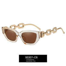 Lade das Bild in den Galerie-Viewer, Sunglasses sun Shades Trendy Small Frame Personality Metal Chain Legs Trendy shade unisex