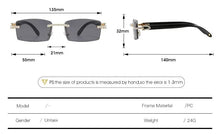 Lade das Bild in den Galerie-Viewer, Sunglasses sun Shades Personalized Diamond Rimless Men's Trend Diamond Rimmed Square Small Frame unisex