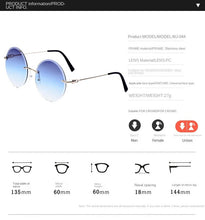 Lade das Bild in den Galerie-Viewer, Sunglasses sun Shades Summer Ocean Lens round Frame Hot Selling Couple Stainless Steel unisex