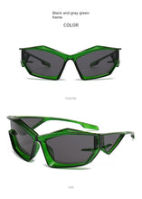 Lade das Bild in den Galerie-Viewer, Sunglasses sun Shades Trend Street Snap Hip Hop Shaped Fashion Runway unisex