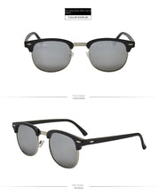 Load image into Gallery viewer, Sunglasses sun Shades Polarized Half Frame Rice Nail Reflective Lenses Retro Photochromic Glass unisex