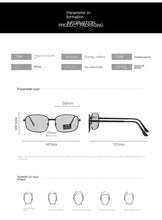 Lade das Bild in den Galerie-Viewer, Sunglasses sun Shades Metal Men's Cool Color Changing Polarized UV Protection Driving for Fishing unisex