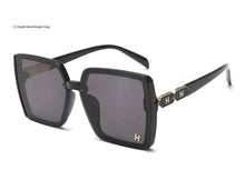 Lade das Bild in den Galerie-Viewer, Sunglasses sun Shades Large Frame H Women's Fashion UV Protection Korean Classic Style unisex