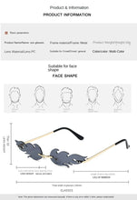Lade das Bild in den Galerie-Viewer, Sunglasses sun Shades Flame Personality Fashion Trend Metal Rimless Party unisex