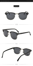 Load image into Gallery viewer, Sunglasses sun Shades Polarized Half Frame Rice Nail Reflective Lenses Retro Photochromic Glass unisex