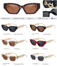 Lade das Bild in den Galerie-Viewer, Sunglasses sun Shades Trendy Small Frame Personality Metal Chain Legs Trendy shade unisex
