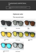 Load image into Gallery viewer, Sunglasses sun Shades Trendy Children's Clip Tr Frame Reflective Lenses Film Hanger unisex