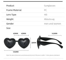Lade das Bild in den Galerie-Viewer, Sunglasses sun Shades Love Bread Dazzling Color Jelly unisex