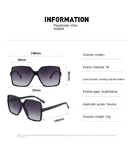 Lade das Bild in den Galerie-Viewer, Sunglasses sun Shades Fashion Square Frame Fashion Male Women's Large Frame unisex
