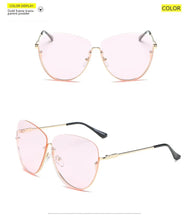 Lade das Bild in den Galerie-Viewer, Sunglasses sun Shades Fashion Large Rim Rimless Fashion Personality unisex