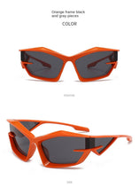 Lade das Bild in den Galerie-Viewer, Sunglasses sun Shades Trend Street Snap Hip Hop Shaped Fashion Runway unisex