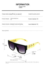Lade das Bild in den Galerie-Viewer, Sunglasses sun Shades Fashion Daikin Chain Gold Plated Twist Leg Punk unisex