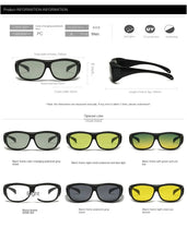 Lade das Bild in den Galerie-Viewer, Sunglasses sun Fishing and Biking Driving 0.1 Second Intelligent Photosensitive Color Polarized Night Vision Goggles unisex