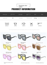 Lade das Bild in den Galerie-Viewer, Sunglasses sun Shades Plated Diamond Large Rim Starry Sky Square Female Colorful Ocean Lens unisex