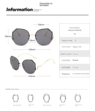 Lade das Bild in den Galerie-Viewer, Sunglasses sun Shades Fashion Frameless Trimming Women's Multi Deformation Metal Arc Mirror Resistant unisex
