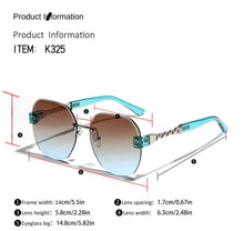 Load image into Gallery viewer, Sunglasses sun Shades Frameless Delicate Chain Diamond Square Diamond Cut UV Protection unisex