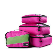 Lade das Bild in den Galerie-Viewer, Soperwillton 4 Piece Set High-grade Suitcase Organizer Travel Packing Cube Nylon Breathable Men Women Luggage Organizer Cube Set