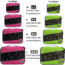 Lade das Bild in den Galerie-Viewer, Soperwillton 4 Piece Set High-grade Suitcase Organizer Travel Packing Cube Nylon Breathable Men Women Luggage Organizer Cube Set