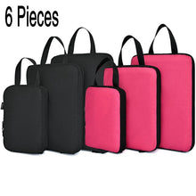 Lade das Bild in den Galerie-Viewer, Soperwillton Compression Packing Cubes Set For Travel 3 Sizes 3 6 Pieces Travel Luggage Packing Organizers Accessories #9004