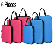 Lade das Bild in den Galerie-Viewer, Soperwillton Compression Packing Cubes Set For Travel 3 Sizes 3 6 Pieces Travel Luggage Packing Organizers Accessories #9004