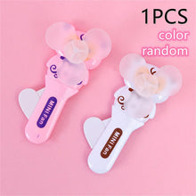 Load image into Gallery viewer, Summer Children Hand Press Portable Fan Cartoon Lollipop Shaped Easy Press Student Small Fan Househo