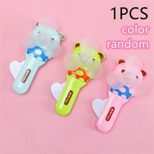 Load image into Gallery viewer, Summer Children Hand Press Portable Fan Cartoon Lollipop Shaped Easy Press Student Small Fan Househo